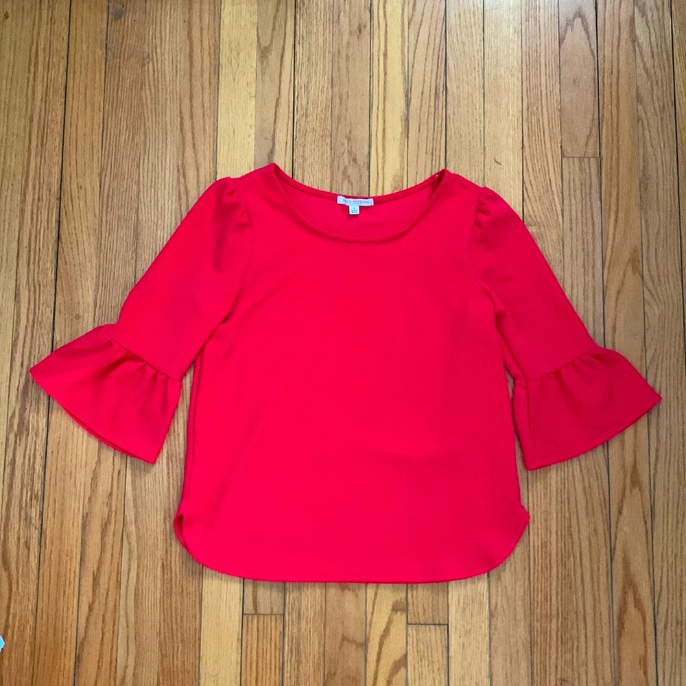 Bright coral blouse